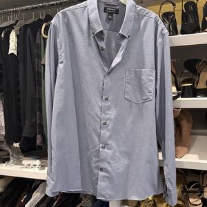 Nordstrom Men's Blue Checkered Button Down Shirt